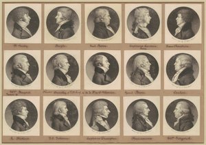 Saint-Mémin samling av portretter, gruppe 18 av Charles B. J. Févret de Saint Mémin