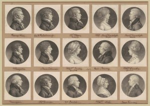 Saint-Mémin samling av portretter, gruppe 36 av Charles B. J. Févret de Saint Mémin