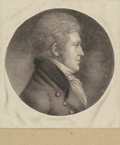 Uidentifisert mann av Charles B. J. Févret de Saint Mémin