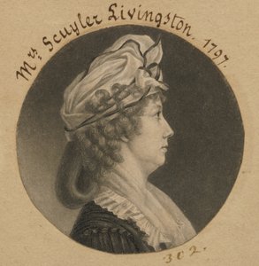 Eliza Barclay Livingston av Charles Balthazar Julien Févret de Saint-Mémin