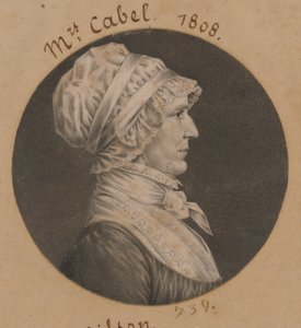 Hannah Carrington Cabell av Charles Balthazar Julien Févret de Saint-Mémin