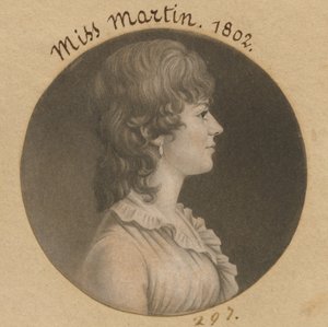 Maria eller Eleanor Martin av Charles Balthazar Julien Févret de Saint-Mémin