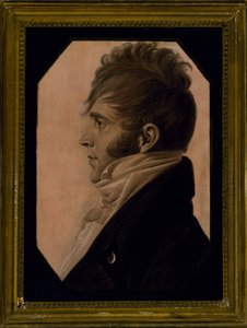 Portrett av en mann, ca. 1804 (svart kritt forhøyet med hvitt på rosa papir)