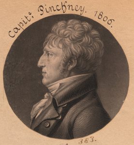 Möglicherweise Charles Pinckney oder Dr. George Wilson av Charles Balthazar Julien Févret de Saint-Mémin