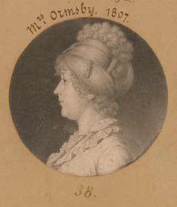 Sarah Mahon Ormsby av Charles Balthazar Julien Févret de Saint-Mémin