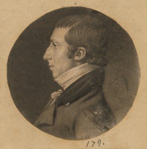 Uidentifisert mann av Charles Balthazar Julien Févret de Saint-Mémin