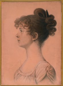 Portrett av Elizabeth Bland Mayo fra Powhattan Seat, ca. 1808 (kull, hvitt kritt og bistre pastellkritt på papir lagt om bord)