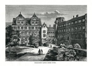 Heidelberg slott, Tyskland, 1879 av Charles Barbant