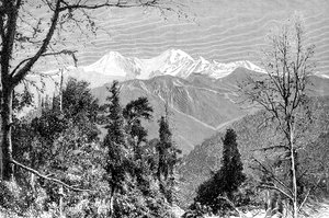 Banderpunch-fjellene, India, 1895. av Charles Barbant