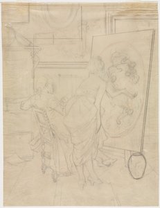 Tegneserie for The Opinion of the Model. av Charles Bargue