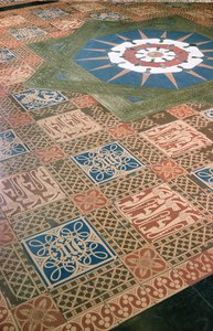 Detalj av lobbygulvet i House of Lords-bildet av Charles Barry