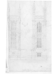 Tegning for Houses of Parliament, ca. 1836-40 (blyant på papir)