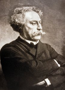 Alexandre Dumas Fils (1824-1895) fransk forfatter, etter Leon Bonnat (gravering) av Charles Baude