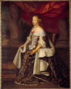 Portrett av Marie Therese av Østerrike (1638-1683), dronning av Frankrike Maleri av Atelier of Charles Beaubrun (1604-1692) 1600-talls søn. 1,8 x 1,4 m