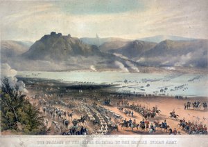 Passasjen av elven Chambal av den britiske indiske hæren av Charles Becher Young