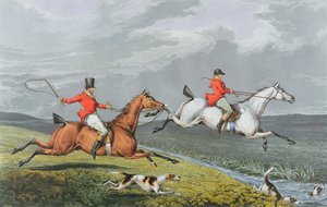 Fox Hunting: Full Cry, 1828 (håndfarget akvatint)