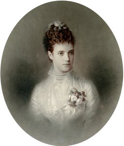 Portrett av keiserinne Maria Feodorovna av Russland, 1890-tallet av Charles Bergamasco