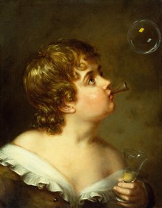 Blowing Bubbles (olje på lerret) av Charles Bird King