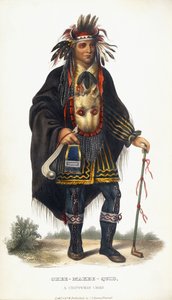 Okee-Makee-Quid, Chippeway-sjef, 1854 av Charles Bird King