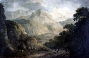 Landscape: A Rocky Stream with Wooded Banks, 1800-tallet av Charles Branwhite