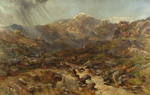 Lederen for Nant Francon, Capel Curig, Nord-Wales (olje på lerret)