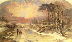 Vinterscene på Themsen, 1846