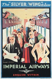 Plakatreklame for Imperial Airways (fargelitografi) av Charles C. Dickson