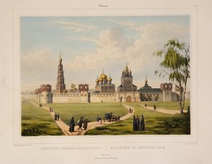 Utsikt over Novodevichy-klosteret i Moskva, 1840-tallet av Charles Claude Bachelier