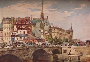 Paris fra Pont St Michel, c1846