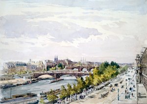 Paris, fra vinduet til Salle dApollon i Louvre mot vest, juli 1867