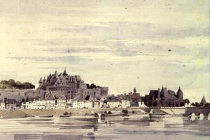 Utsikt over Amboise, Frankrike
