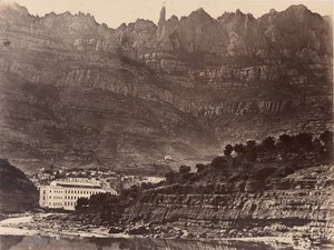 Monserrat, generell utsikt over fjellet fra Monistrol, 1860.