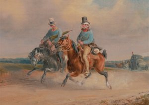 En scene på veien i Frankrike av Charles Cooper Henderson