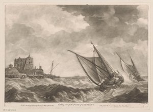 Seilbåter går fra havnen i Vlissingen Seiler ut av Port of Flushing (tittel på objekt) av Charles Corbutt