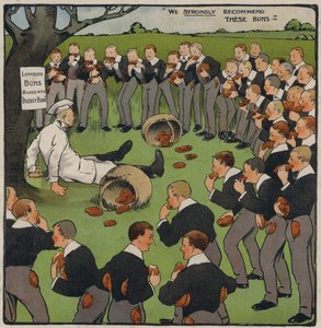 London Buns (farge litho) av Charles Crombie