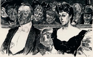 På teatret, c1876-1898, 1898 av Charles Dana Gibson