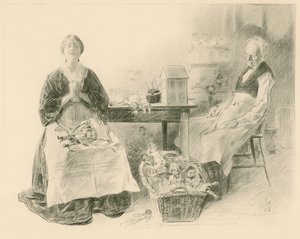 Caleb Plummer og hans datter av Charles Dana Gibson