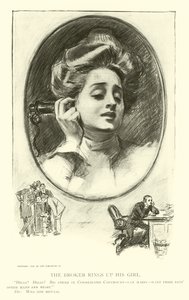 Illustrasjon for The Social Ladder av Charles Dana Gibson