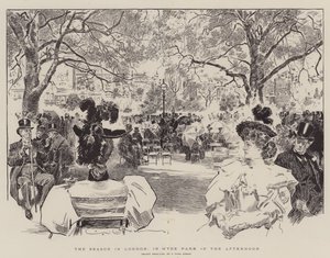 Sesongen i London, i Hyde Park om ettermiddagen