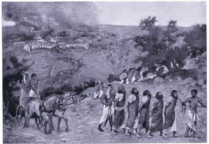 Egyptisk leir på Oljeberget, ca. 1920 (litho)