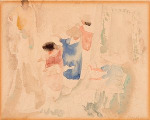Kunstnere som skisserer av Charles Demuth