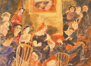 Illustrasjon av samfunnet, 1919 (wc og blyant på papir) av Charles Demuth