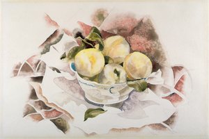 Still Life, Peaches, ca. 1922 (akvarell over grafitt på papir)