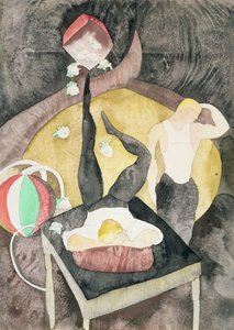 Two Acrobat Jugglers, 1916 (wc på papir) av Charles Demuth