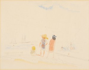 To kvinner og barn på stranden av Charles Demuth