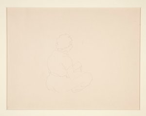 Kvinne sitter på stranden, sannsynligvis i Provincetown av Charles Demuth
