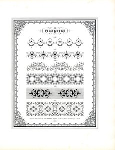 Kunstneriske rammedekorasjoner og girlandere (trykk) av Charles Derriey