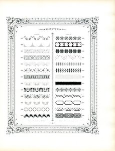 Dekorative kanter og ornamentale mønstre (trykk) av Charles Derriey