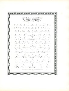 Eksempelkatalog for Calligraphic Pen Flourishes - Første serie (trykt) av Charles Derriey