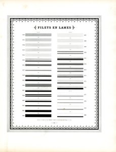 Typografiske linjeelementer - Filets en Lames (trykk) av Charles Derriey